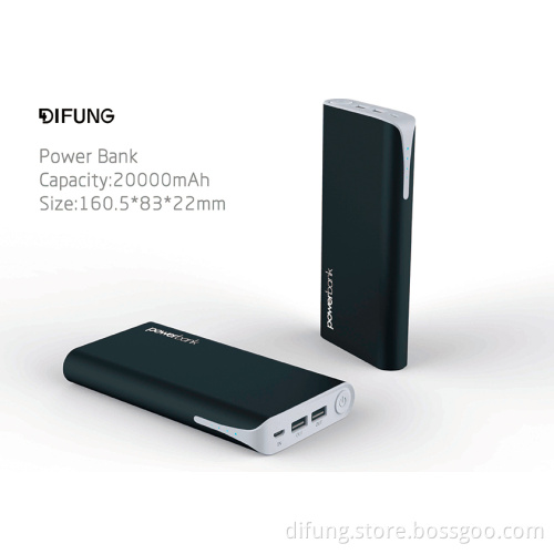 Rubber coating big capacity power bank 20000mAh 3.7V battery